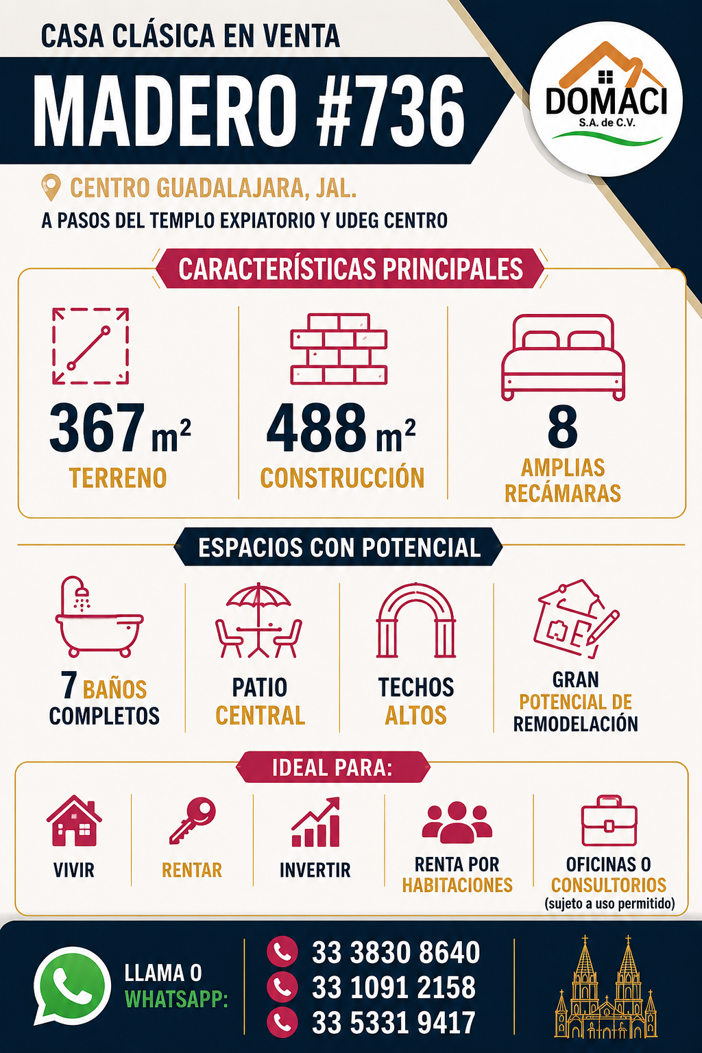 Ficha de características Madero 736