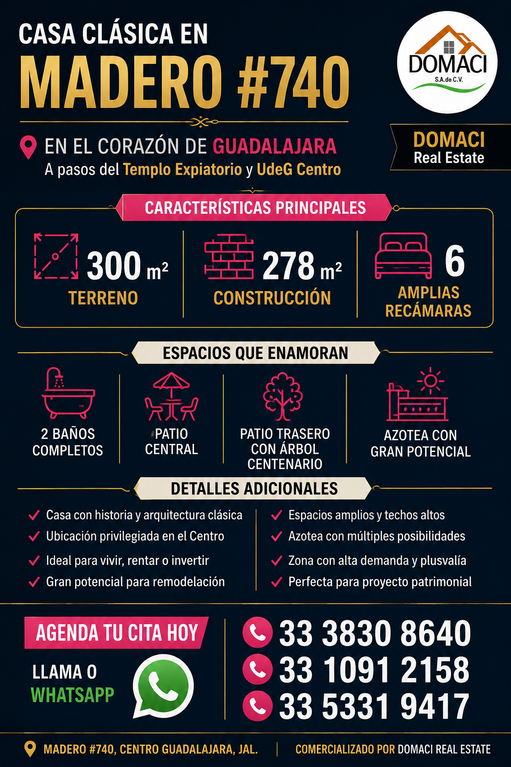 Ficha de características Madero 740